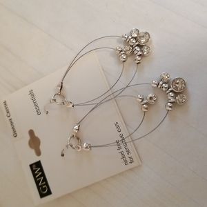 New GNW Silver Crystal Wire Earrings